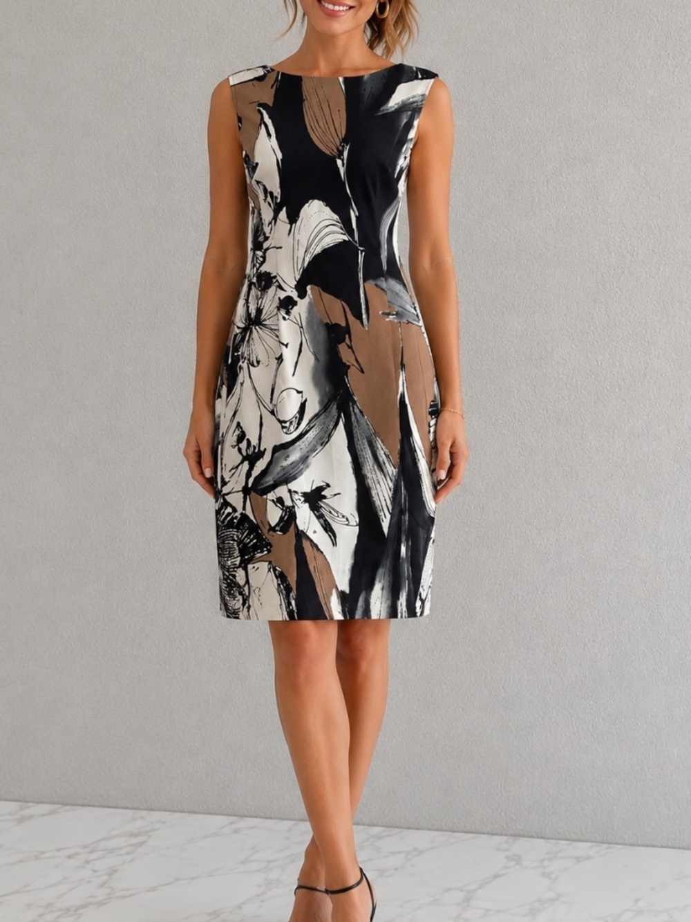 Connected Apparel Sheath Dress Sleeveless, Size 10